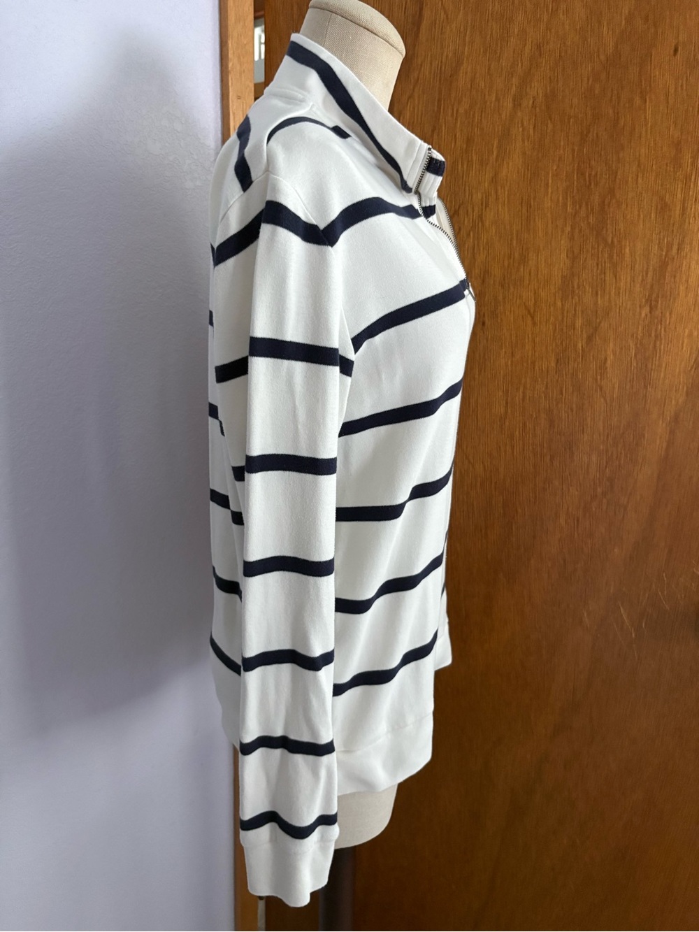 POLO RALPH LAUREN Boys sz XL 18-20 White Blue Striped Quarter Zip Long Sleeve - Picture 12 of 12